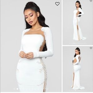 White prom dress